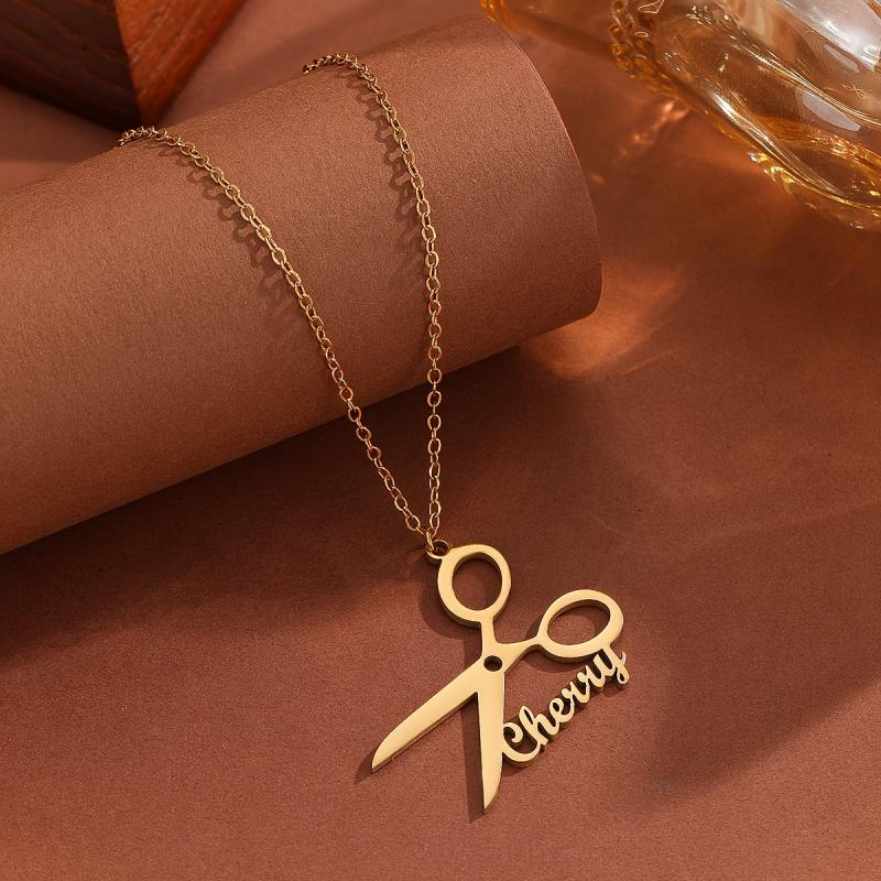 Pendant Custom Jewellers Personalized Scissor Name Pendant