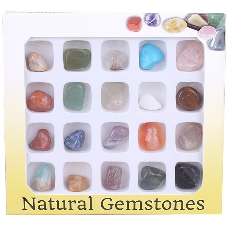 20pcs Mixed Natural Crystal Gemstones Mineral Stone Sample – BLING