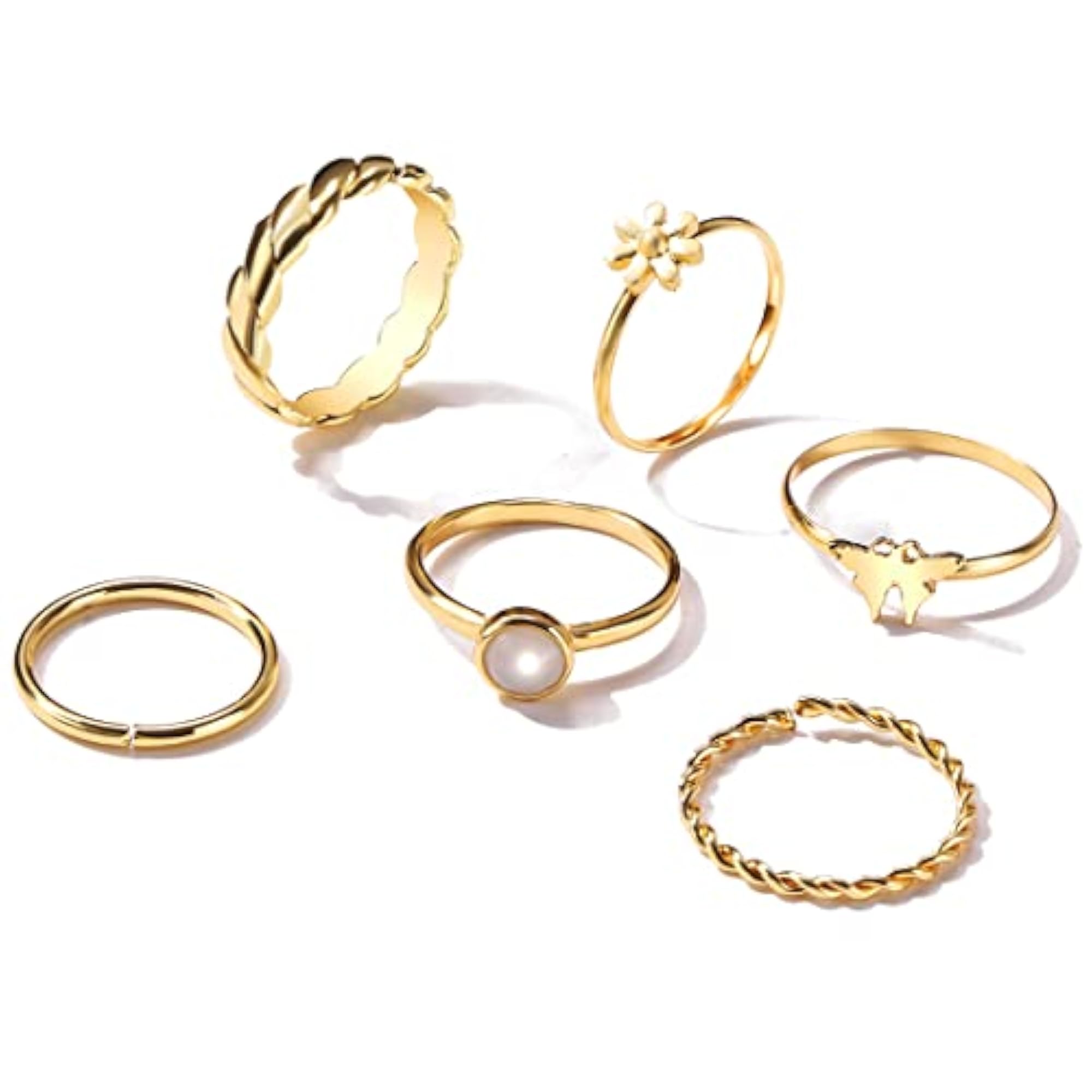 Metal Boho Finger Rings - Set of 6 – Bling Queen