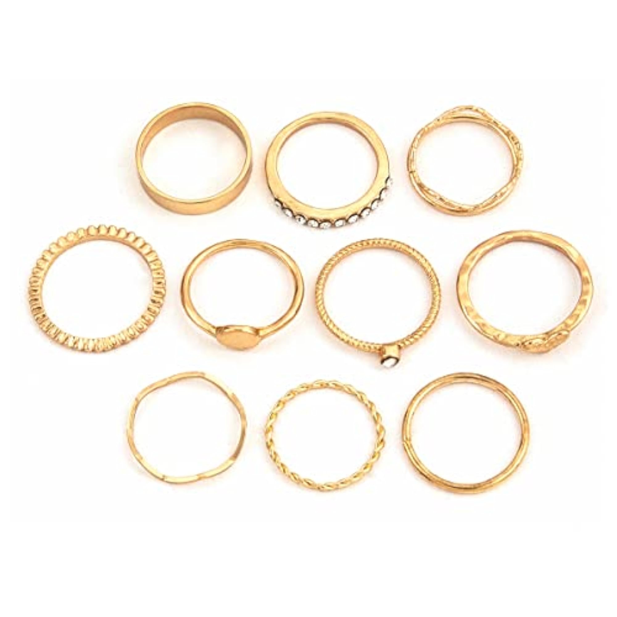 Metal Boho Midi Finger Rings - Set of 10 – BLING QUEEN