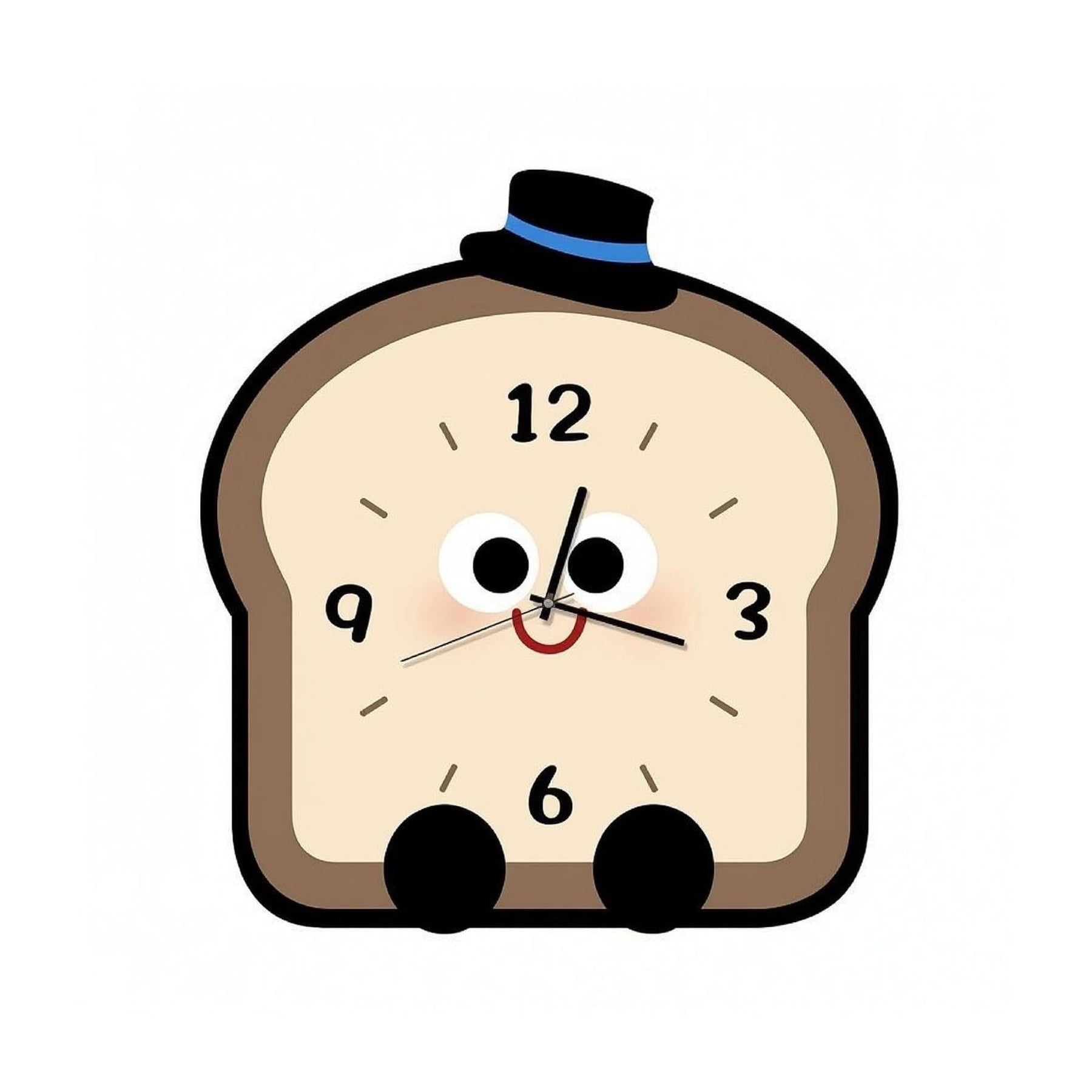 Decorative Toast Shaped Clock, Cartoon Bread – BLING QUEEN