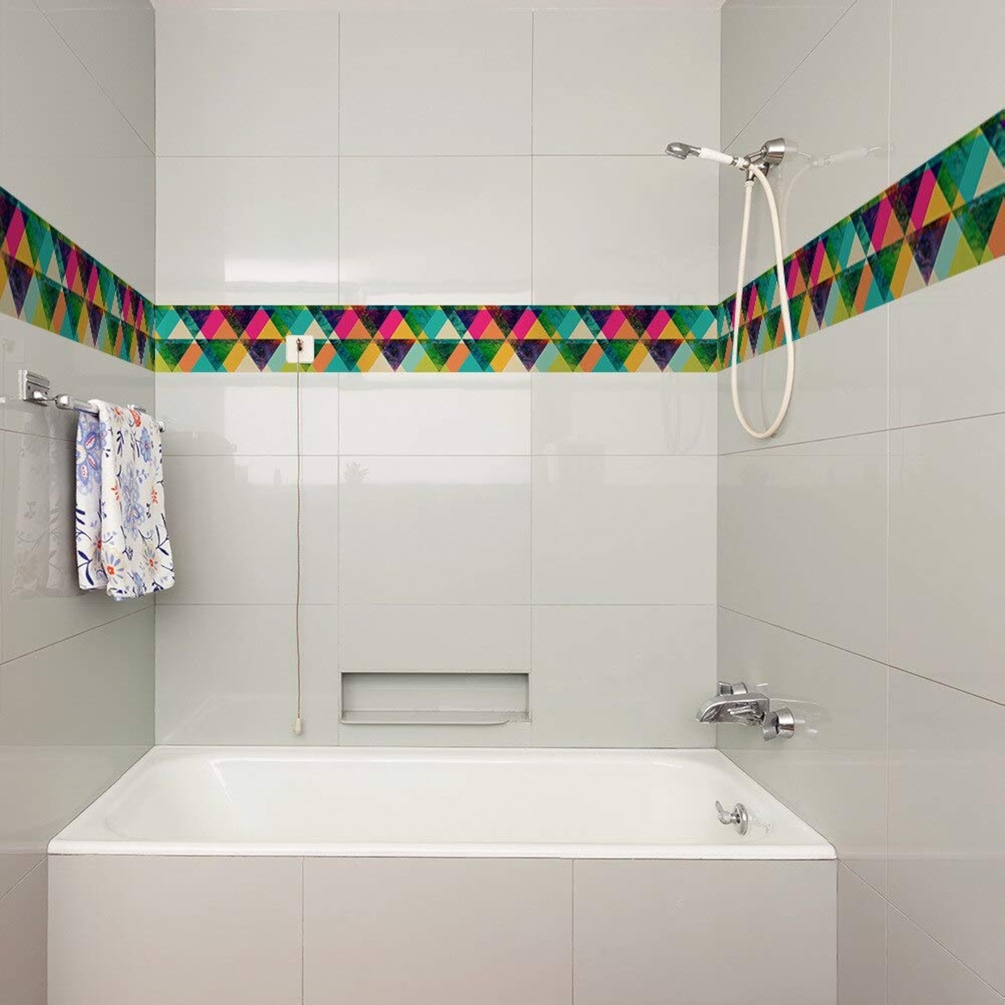 Vinyl Colourful Wallpaper Borders, 3D Wall Borders Self Adhesive ...