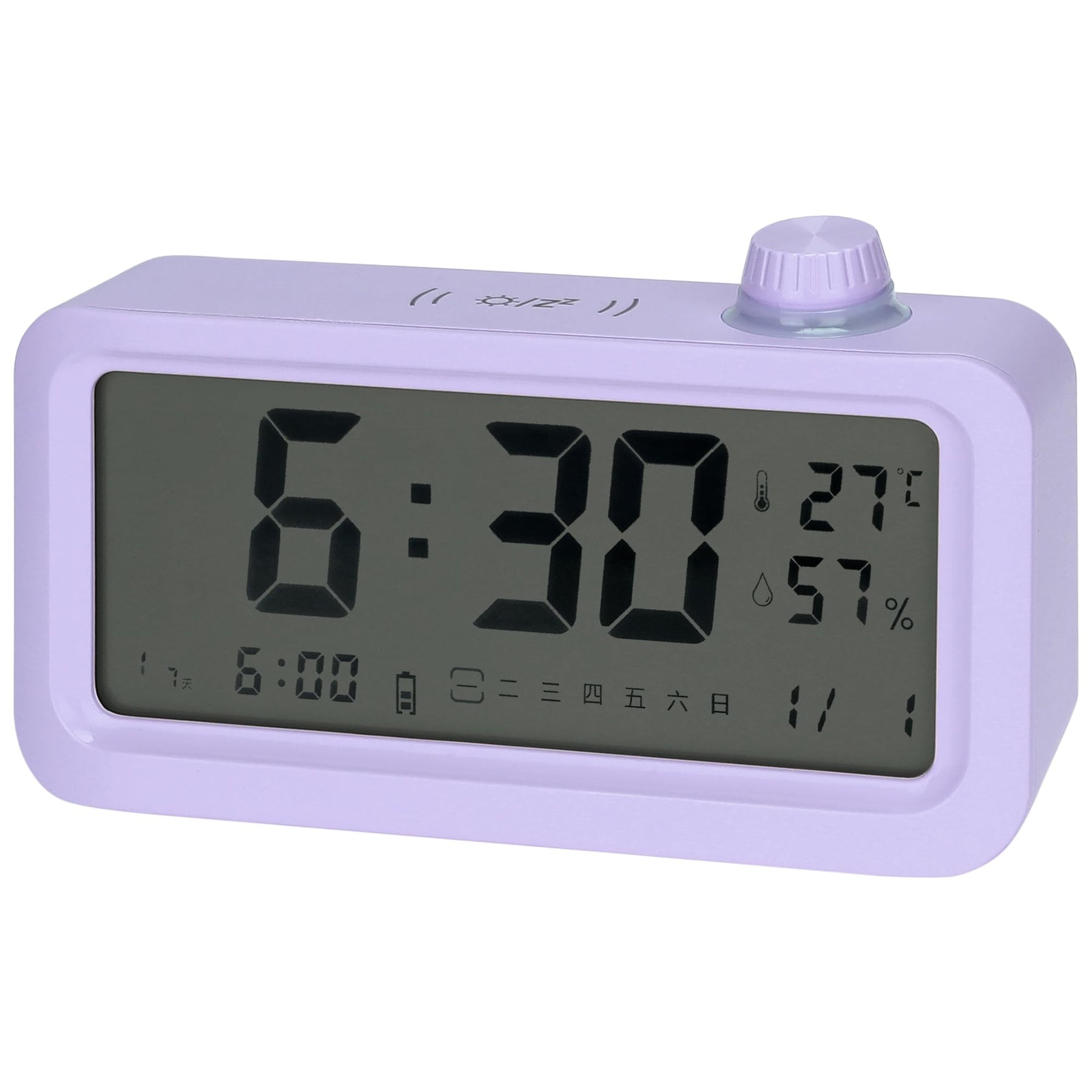 Triple Digital Alarm Clock with Big Numbers Display, Purple – BLING QUEEN