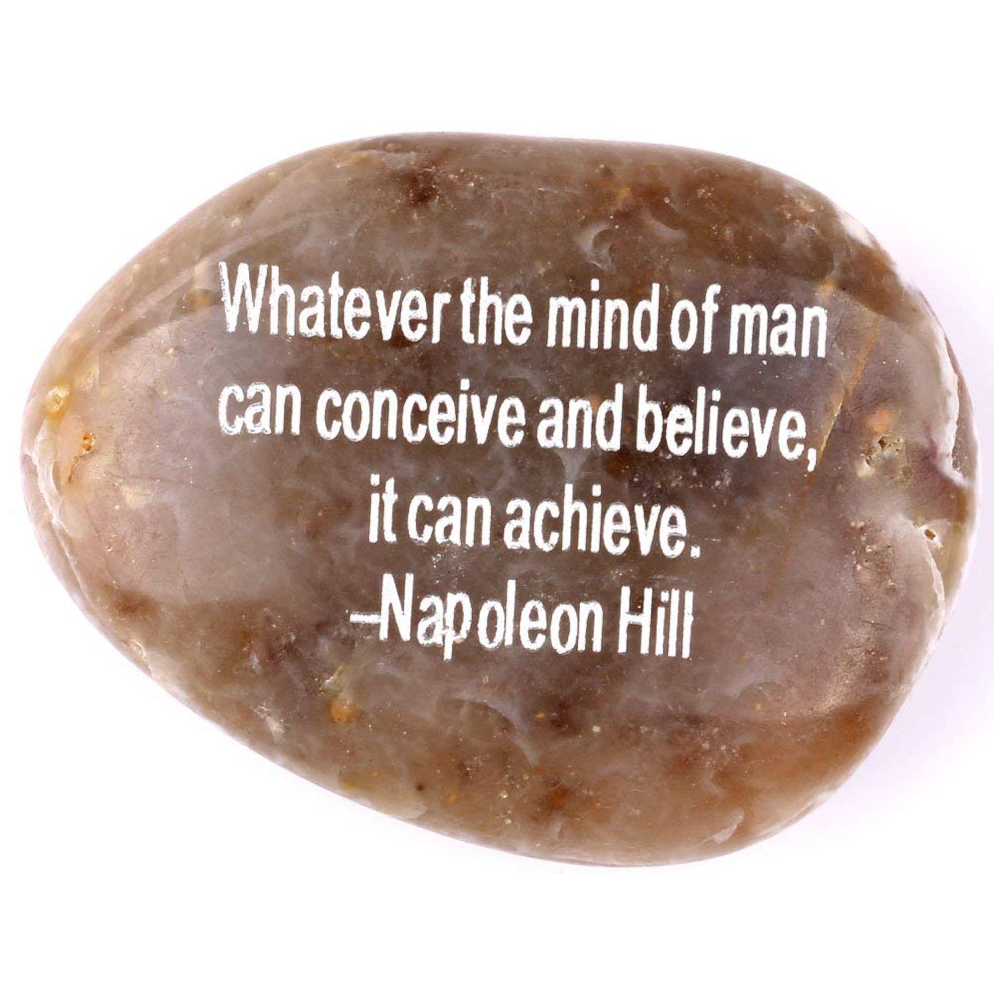 Engraved Inspirational Stones Collection, Napoleon Hill Quote – BLING QUEEN