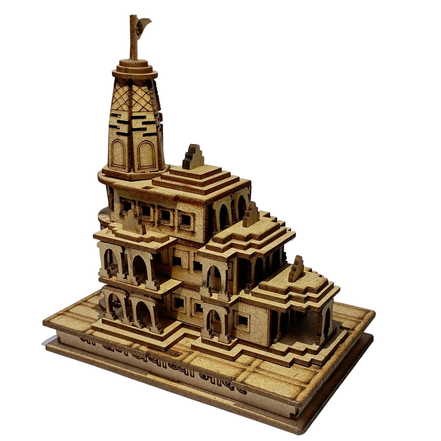 Shri Ram Ayodhya Mandir Exclusive 3D Wooden Temple Model – BLING QUEEN