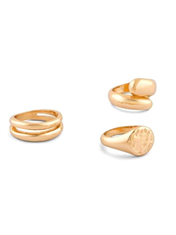 3-Tone Bold Statement Finger Rings For Women – BLING QUEEN