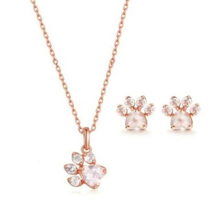 Cheapest 18k rose gold paw jewerly set