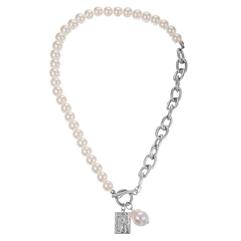 4Pcs Elegant Imitation Pearl Schmuck Sets für Frauen Faux Pearl Halskette Armban